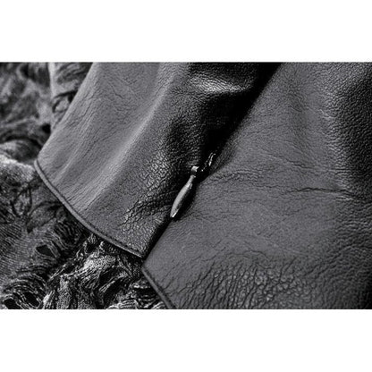 Dark in Love Elandra Layered Lace Handkerchief Hem Goth Skirt in Charcoal Black