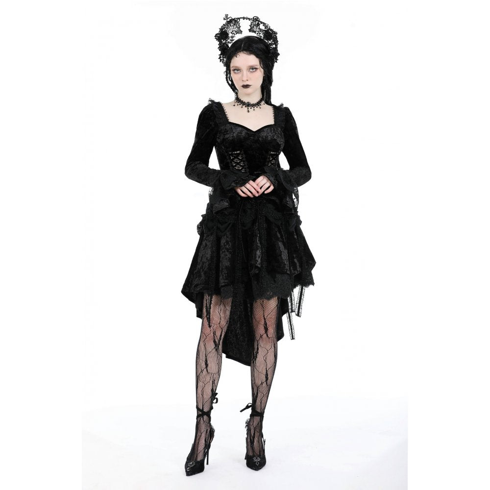 Dark in Love Seraphina Velvet Lace Goth Dress