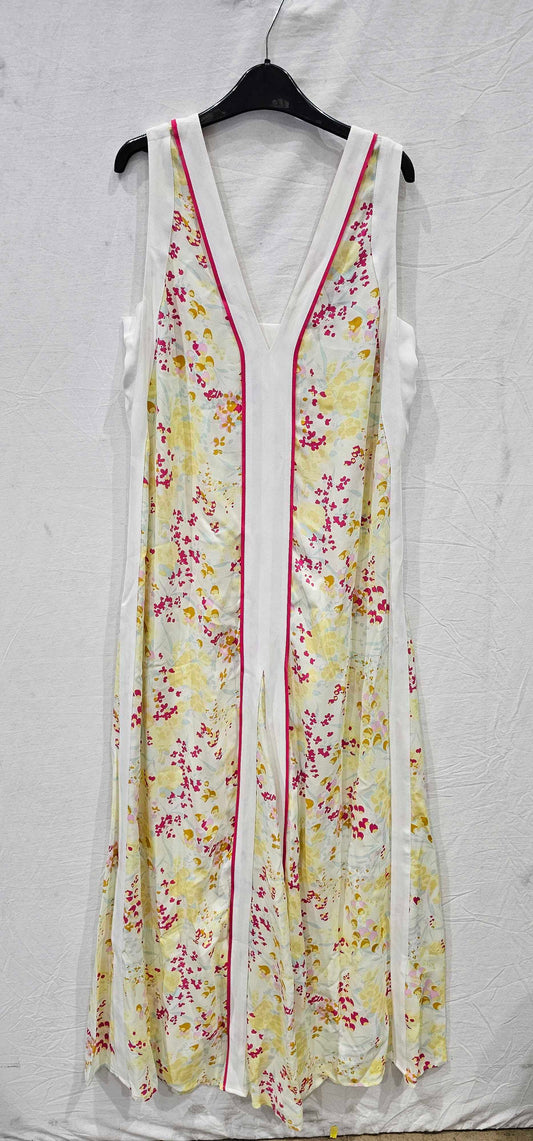 Reiss - Pink Eliza Floral Print Midi Dress - Pink Size: Uk8