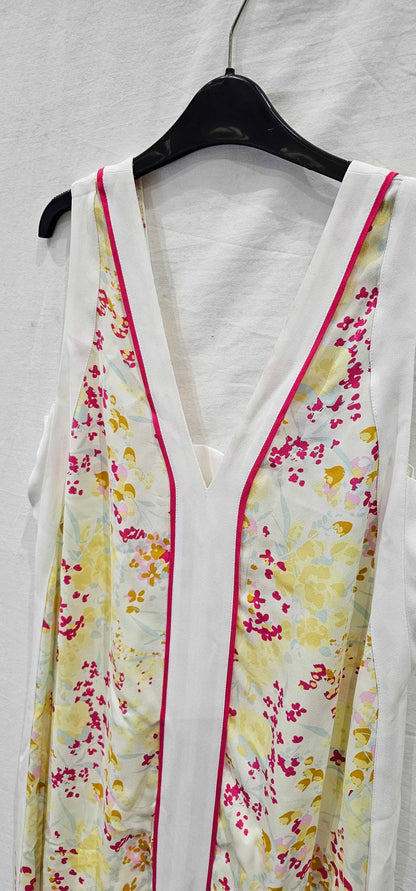 Reiss - Pink Eliza Floral Print Midi Dress - Pink Size: Uk8