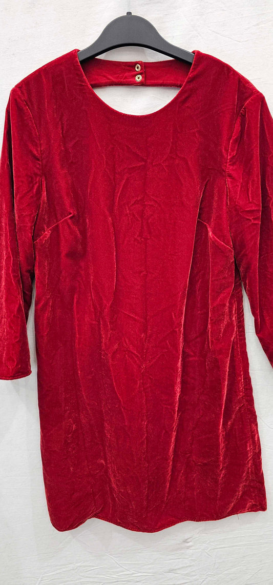 & Other Stories-1109786003 Red-8-red-red Betsy Velvet Dress-red Size: Eur 36