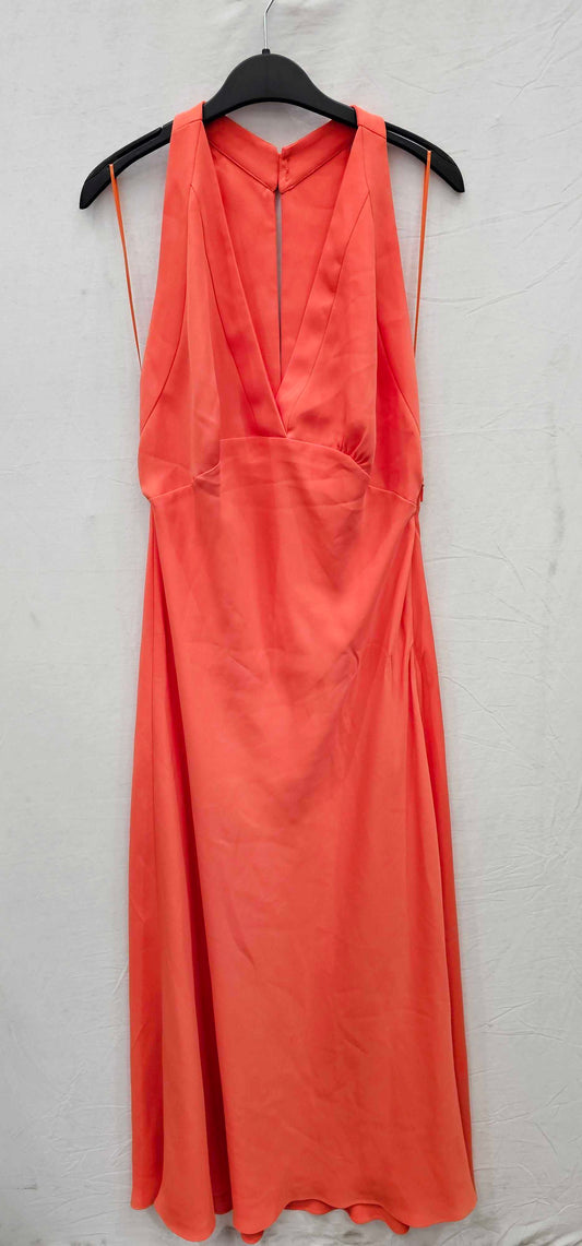 Mango - Orange Wrap Back Dress - Orange Size: Xl