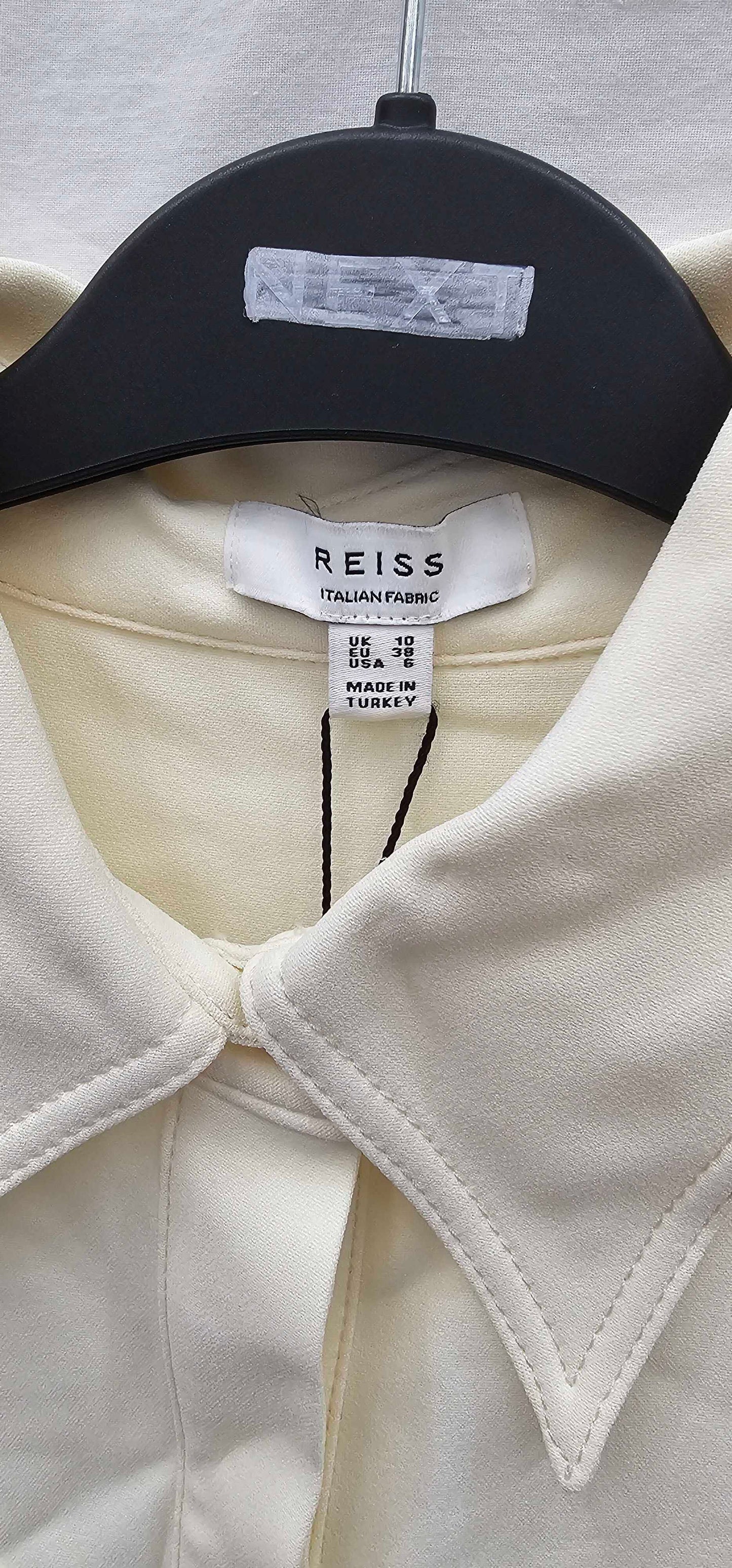 Reiss - White Natalia Fitted Shirt - White Size: Uk10
