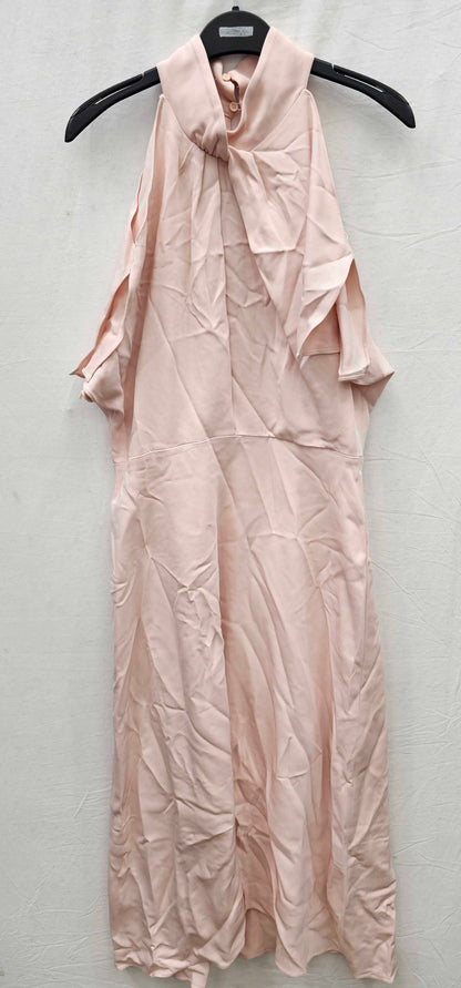 Reiss - Nude Andressa Short Sleeve Dress - Light Pink Size: Uk10