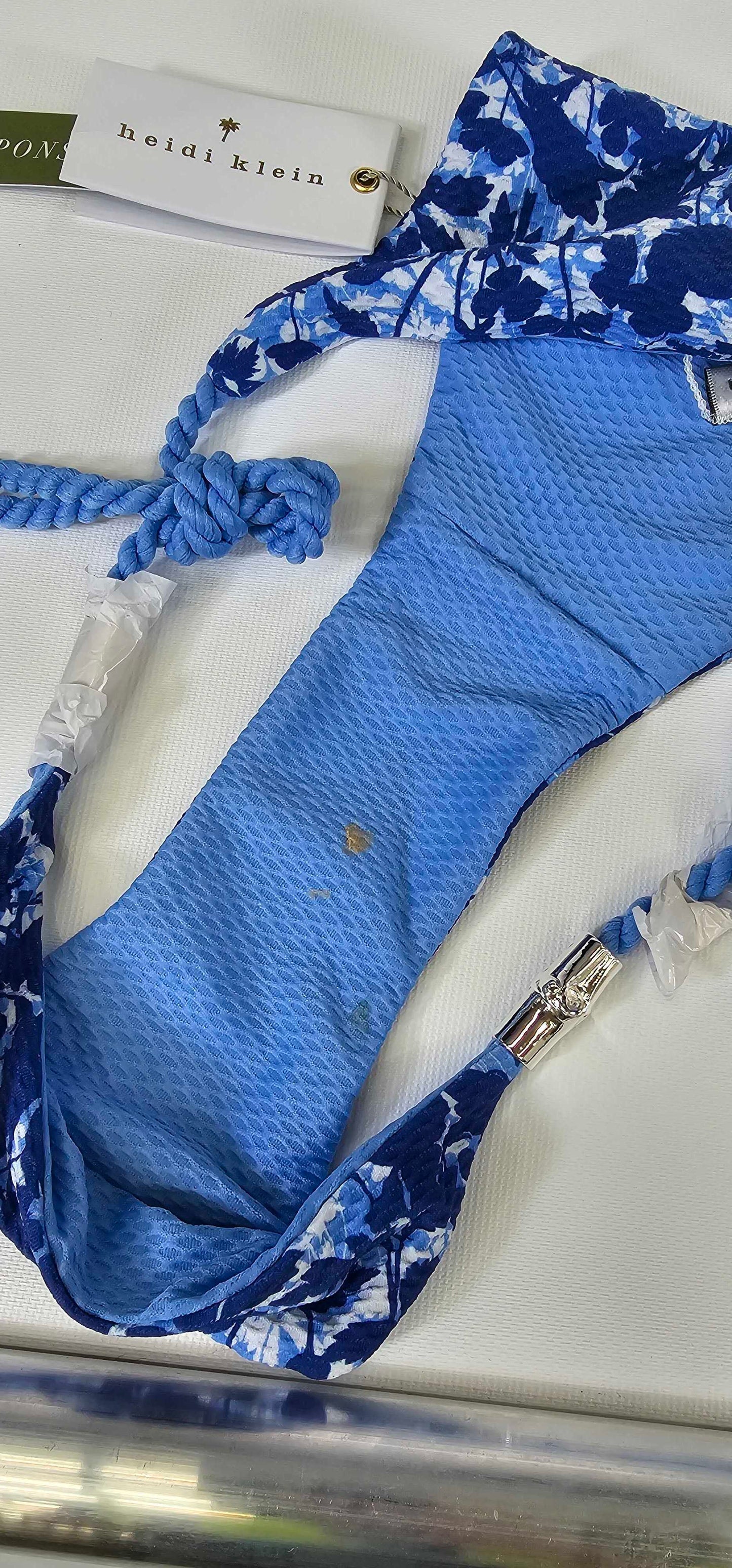 Heidi Klein-23hstc40prt-prt-xs-blue-blue Tuscany Reversible Tie Side Bikini Bottom-blue Size: Xs