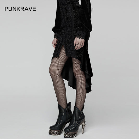 Punk Rave – Belladonna Goth Rose Fishtail Skirt