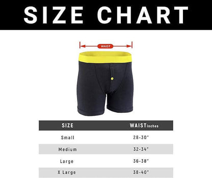 12 Pack Classic Menswear Black Cotton Blend Boxer Shorts Breathable Activewear Comfortable Stretch Colourful Waistband Durable Lightweight Button Fly Underwear MB08 by Sock Stack