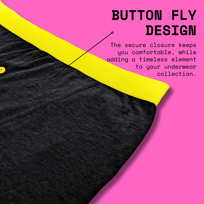 12 Pack Classic Menswear Black Cotton Blend Boxer Shorts Breathable Activewear Comfortable Stretch Colourful Waistband Durable Lightweight Button Fly Underwear MB08 by Sock Stack