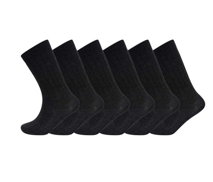 12 Pack Men's Thermal Merino Wool Work Boot Socks Reinforced Heel and Toe Warm Breathable for Hiking Winter Wear Moisture-Wicking Odor-Resistant by Sock Stack