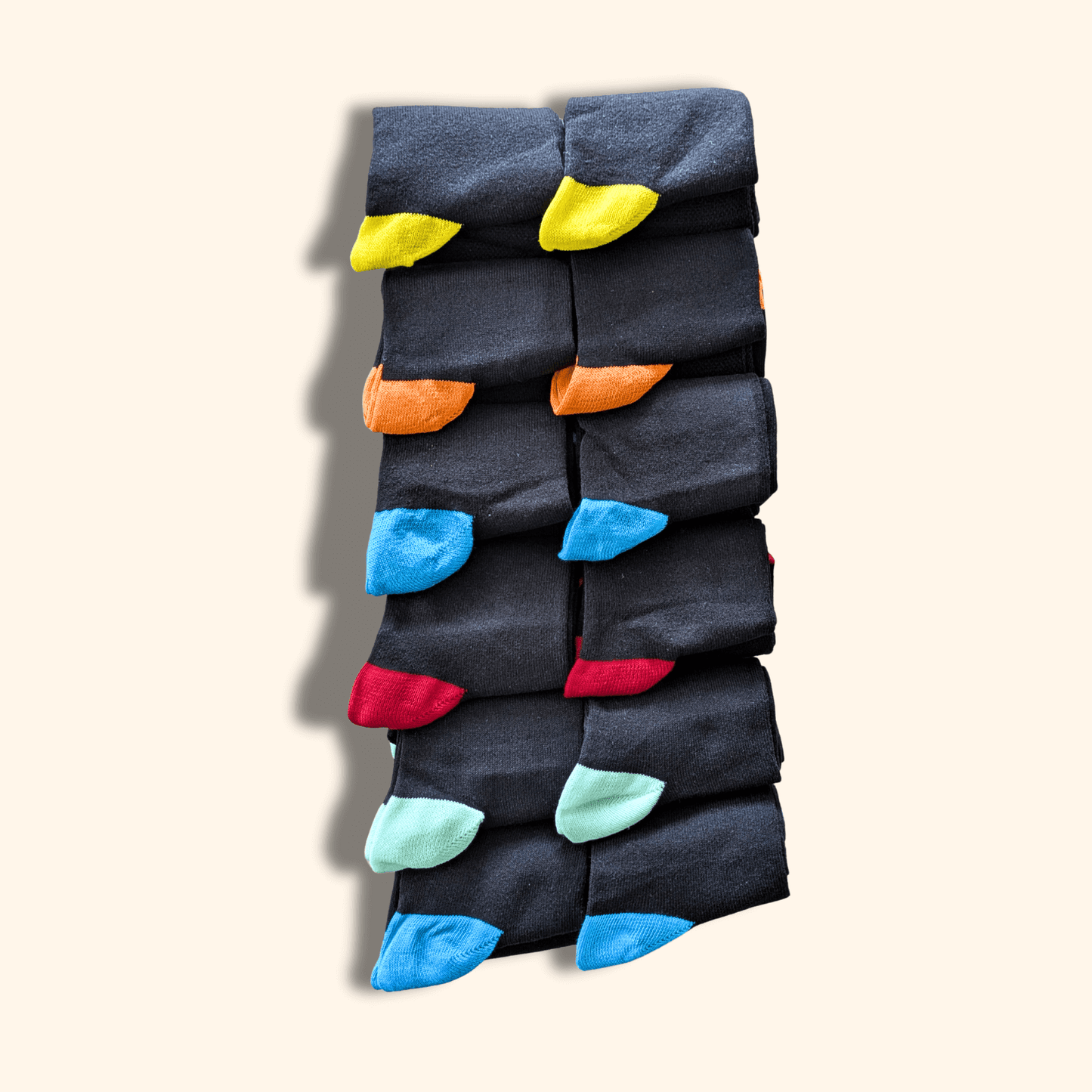 12 Pairs Men's Soft Cotton Colourful Heel Toe Black Argyle Diamond Easycare Comfortable Shoe Socks Flat Toe Seam Durable Work School Business Wear UK 6-11 by Sock Stack