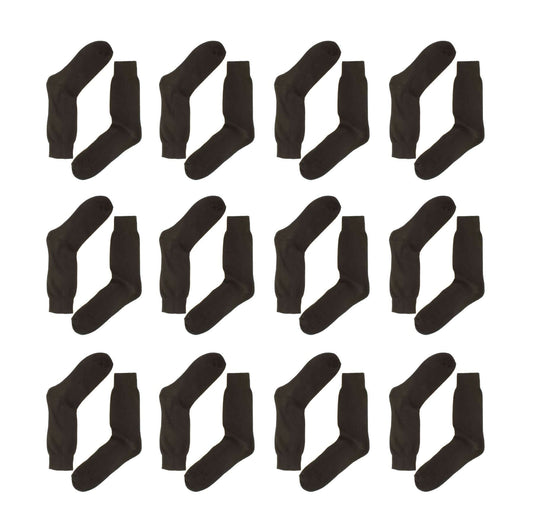 12 Pairs Mens Dress Socks Seam-Free Toe 100% Sustainable Cotton Moisture-Wicking Antibacterial Breathable Elastic Band Ideal for Office Formal Wear UK 6-11 EU 39-45 by Sock Stack