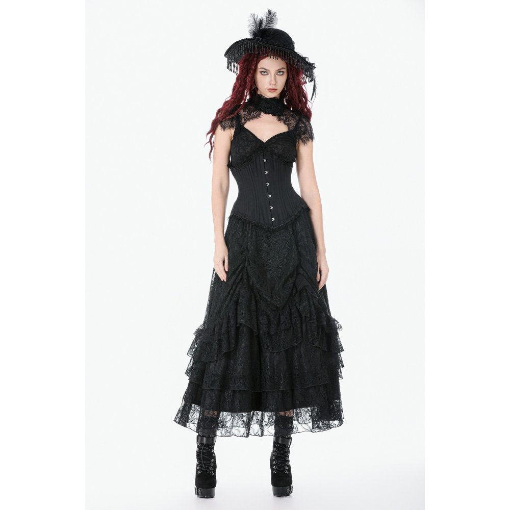 Dark in Love Talia Gothic Longline Metal Boned Corset