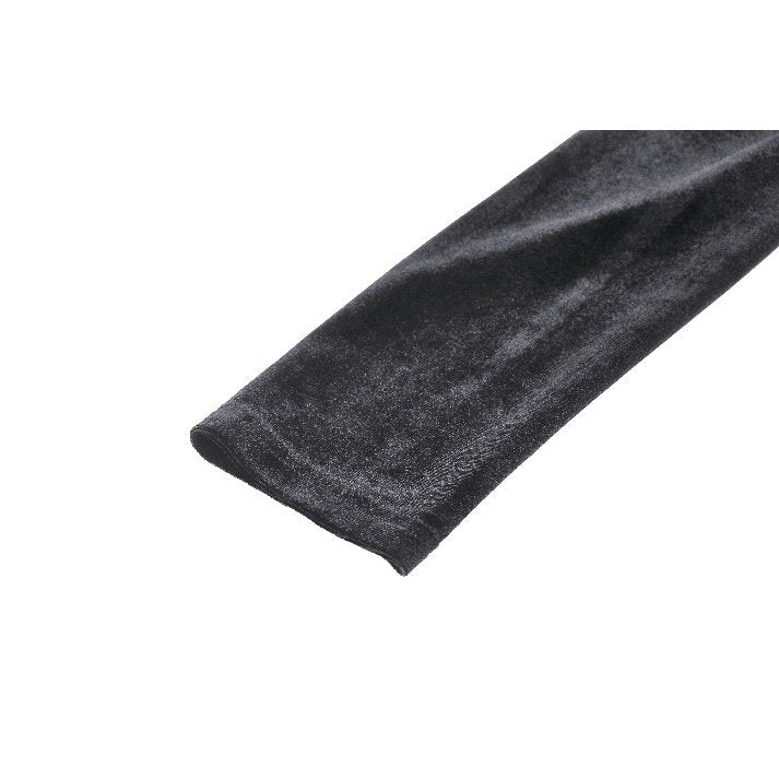 Dark in Love Vera Gothic Velvet High-Slit Maxi Dress with Hollow Neckline & Embroidered Buttons