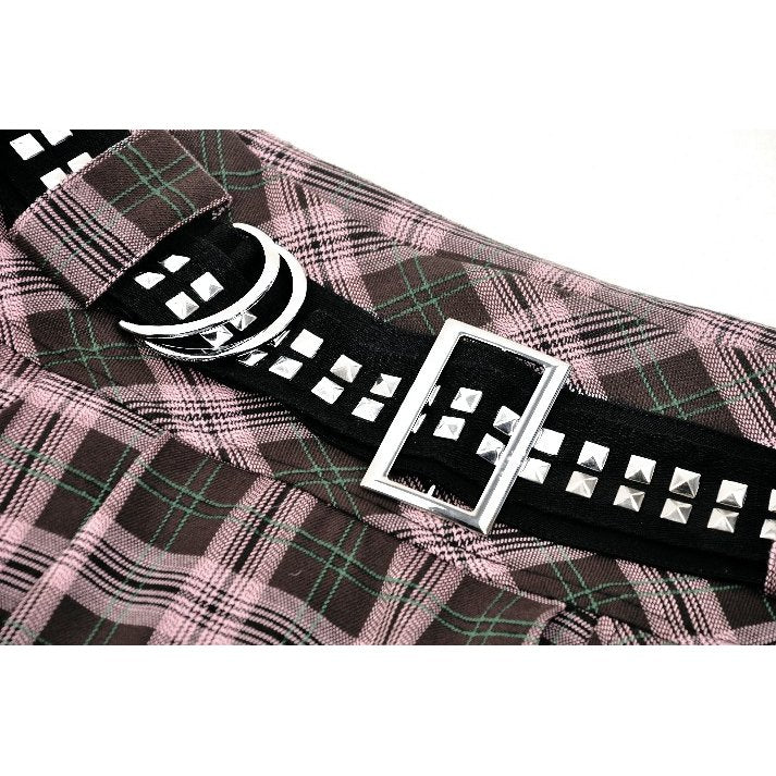 Dark in Love Rowan Punk Pink Plaid Mini Skirt