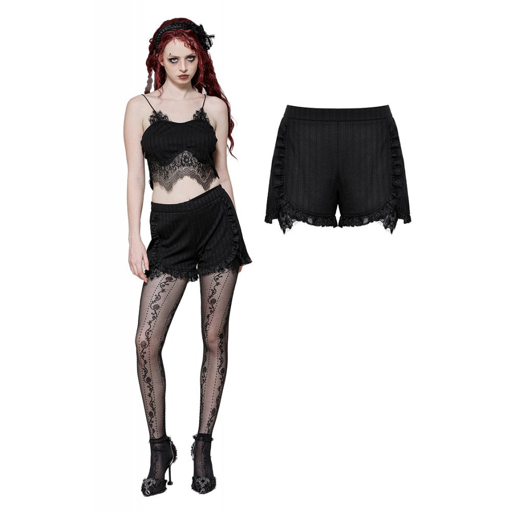 Dark in Love Tatum Black Gothic Base Shorts
