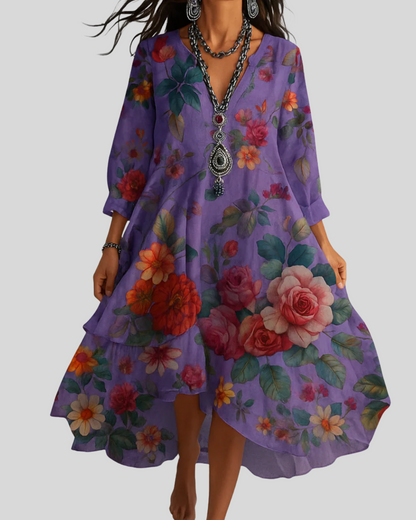 Home | Lightweight Bohemian Floral Maxi Dress