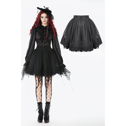 Dark in Love Bellatrix Gothic Embroidered Petticoat Skirt