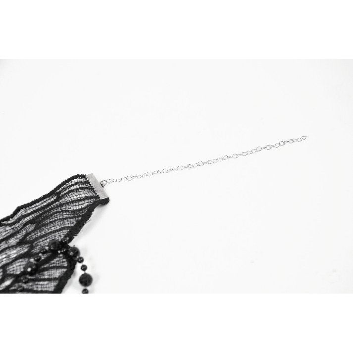 Dark in Love Lysandra Butterfly Lace Beaded Collar