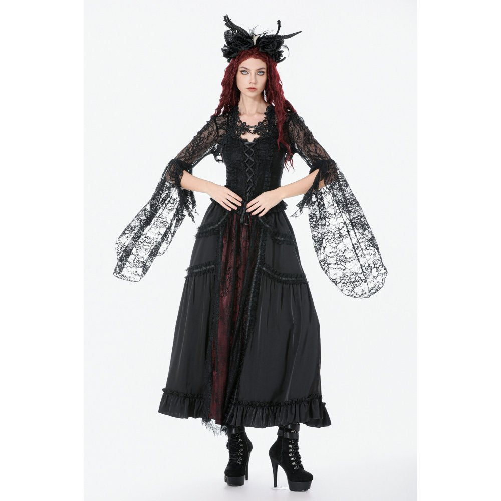 Dark In Love Lilith 3D Lace Bell Sleeve Cape