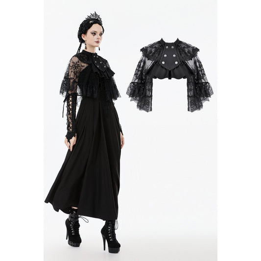 Dark in Love Bellatrix Lace Ruffle Capelet