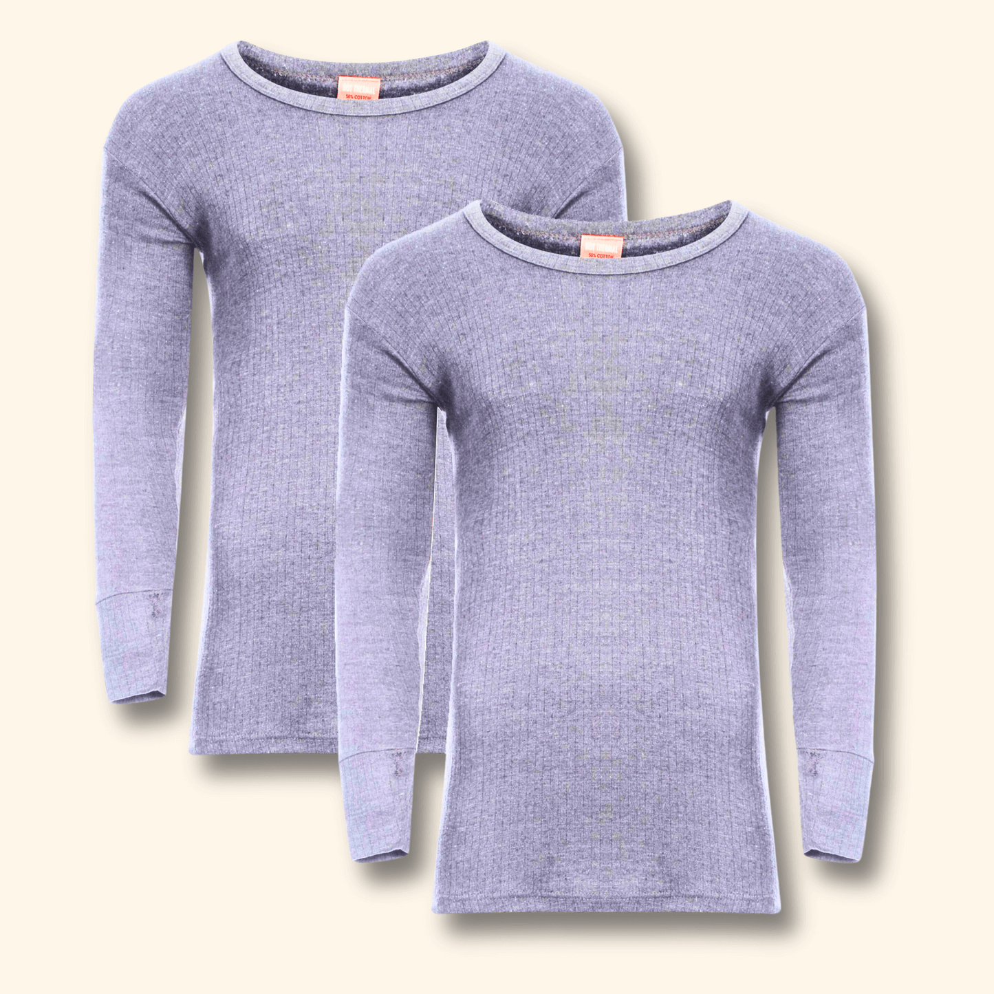 2 Pack Men's Thermal Underwear Long Sleeve Tops Warm Durable Baselayer Insulated Brushed Yarn for Running Hiking Cold Weather Sportswear Durable Winter Clothing Small to XXL White Black Grey Navy by Heatwave Thermalwear