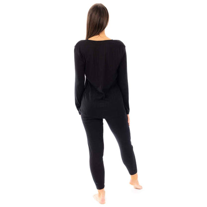 2 Pack Women's Thermal Long Sleeve Tops Base Layer Insulated Warm Underwear for Outdoor Sports Running Hiking Cold Weather Workwear by Heatwave Thermalwear