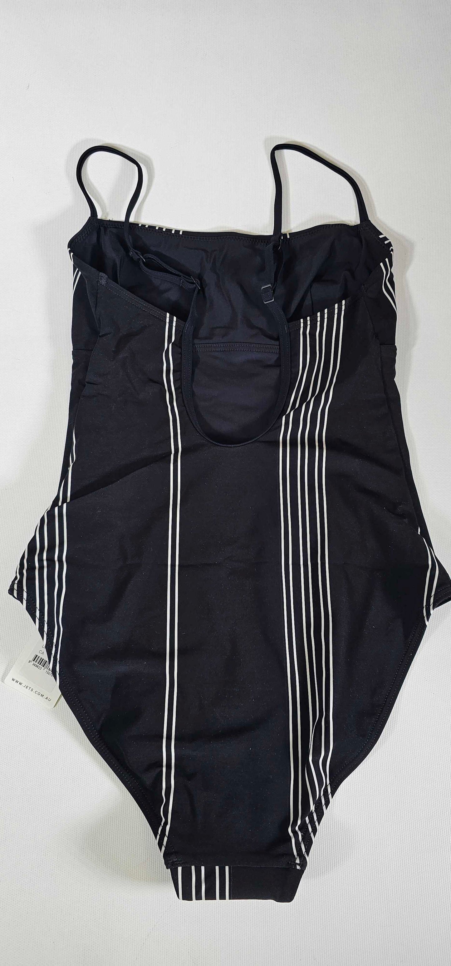 Jetset Tank One Piece - Black/ White Size: Uk10