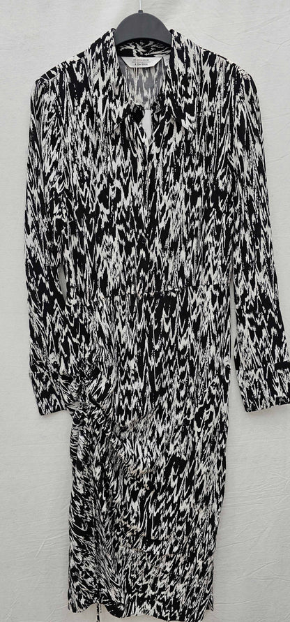 & Other Stories - Black Lillie Printed Dress - Black/white Size: Uk8