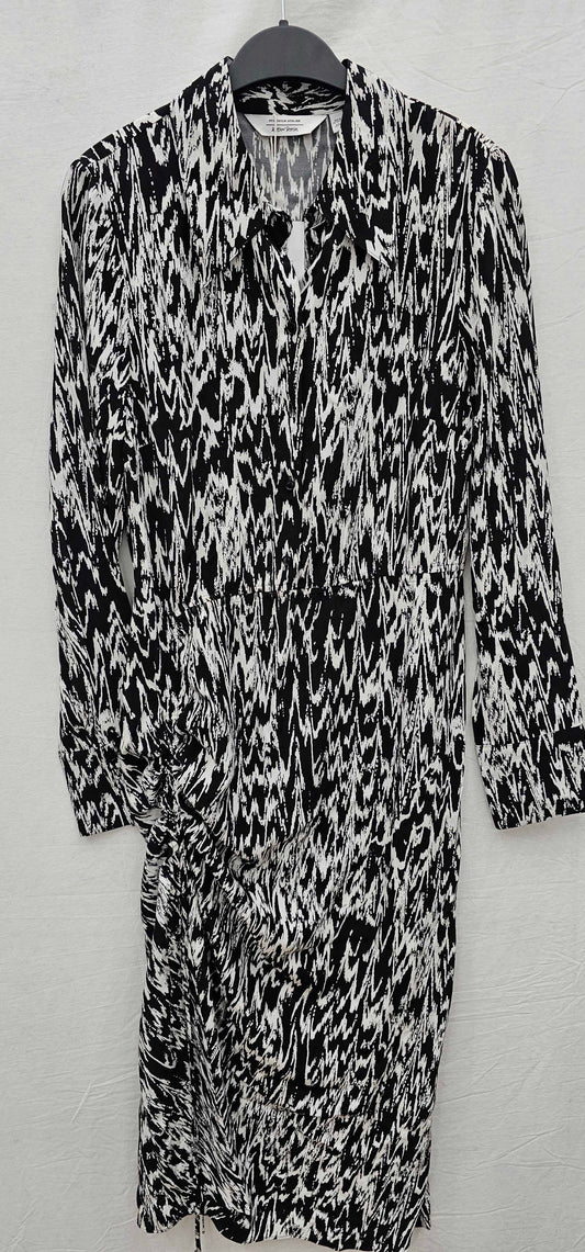 & Other Stories - Black Lillie Printed Dress - Black/white Size: Uk8