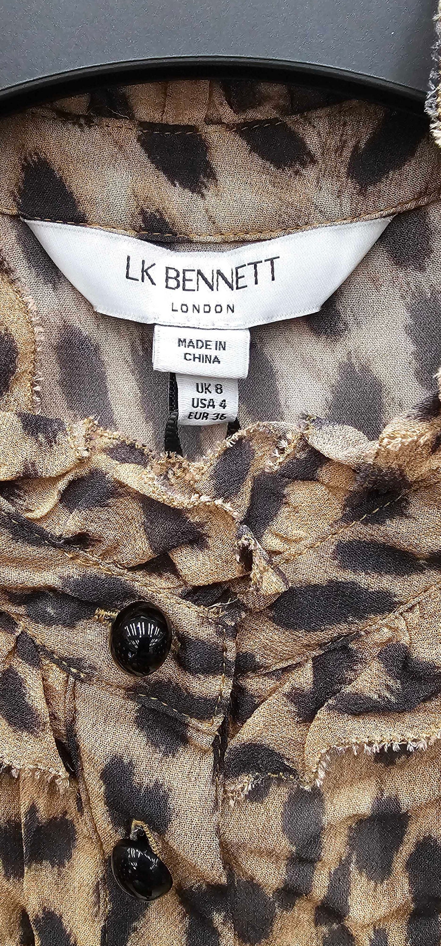 L K Bennett-0217 51174 0078 966-8-Multi-multi Edie Leopard Dress-multi Size: Uk8
