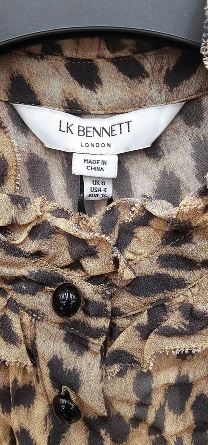 L K Bennett-0217 51174 0078 966-8-Multi-multi Edie Leopard Dress-multi Size: Uk8
