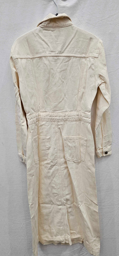 Button Trough Denim Midi Dress Size: Uk10