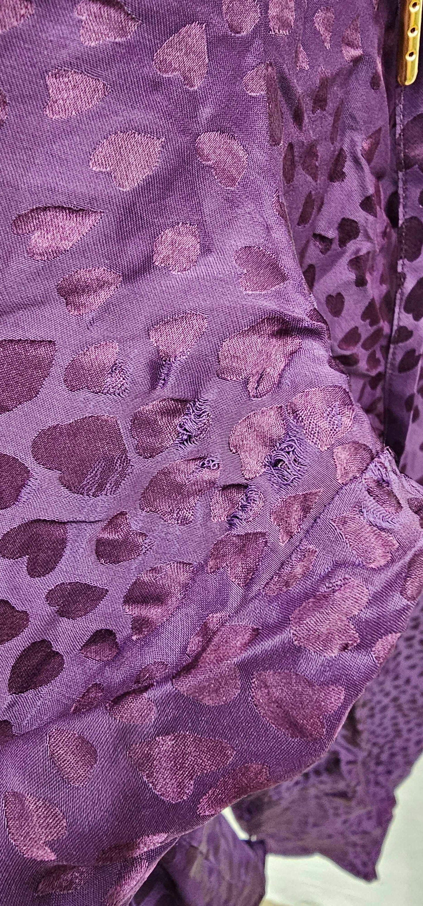L K Bennett - Purple Bryony Silk Blend Trousers - Multi Size: Uk12