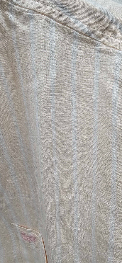 Crew Clothing - Cream Stripe Linen Shirt - Multi Size: Uk16