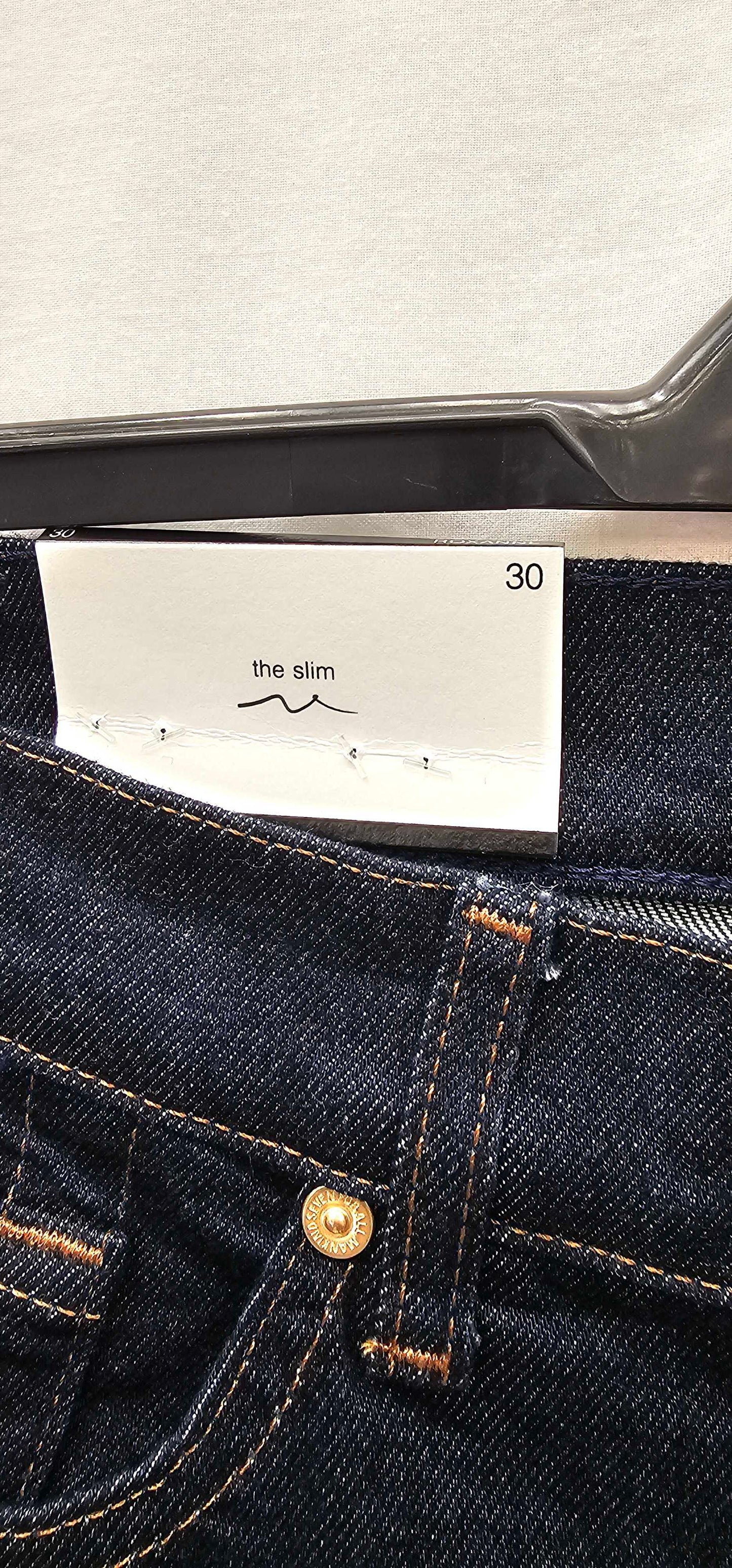 7 For All Mankind-swxa780ry-30-blue-dark Blue Roxanne Slim Stretch Jeans-blue Size: 30