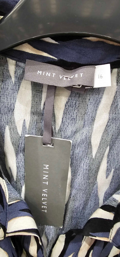 Mint Velvet - Grey Abigail Twist Midi Shirt Dress - Grey Size: Uk16