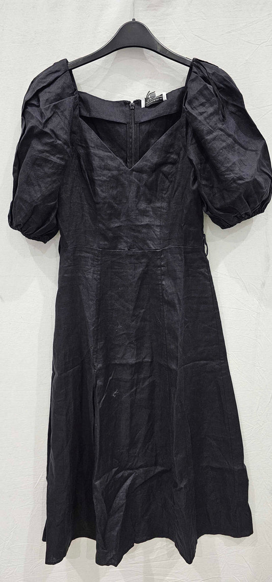 & Other Stories - Black Shirt Midi Dress - Black Size: Uk6