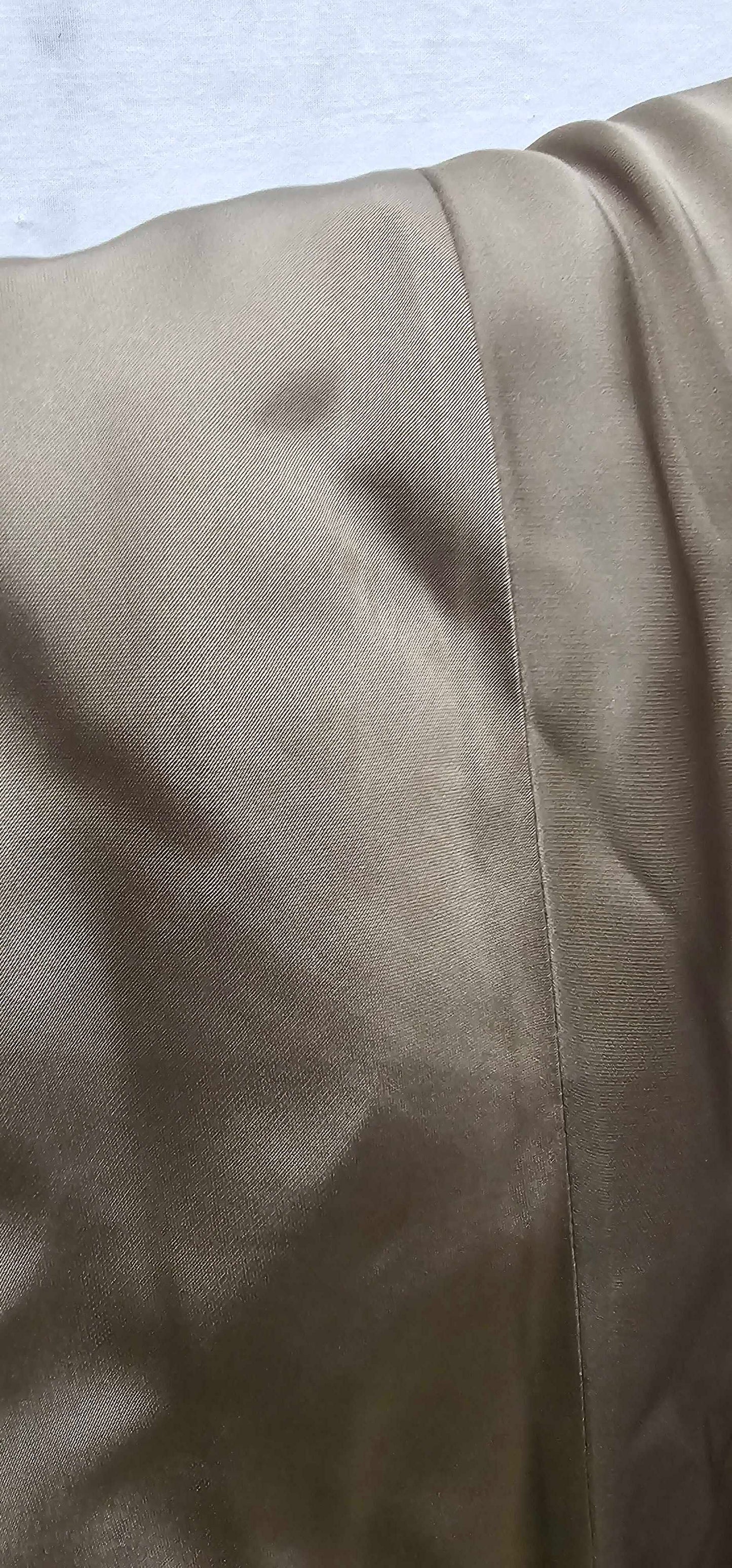 Reiss - Khaki Satin Draped Split Midi Dress - Green Size: Uk10