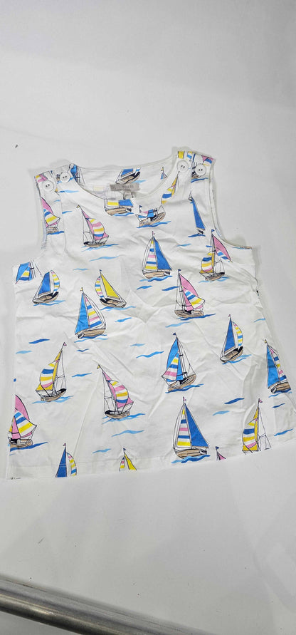 Hobbs London Maddy Sailboat Print Sleeveless Top Size: Xs