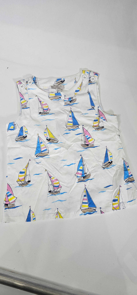 Hobbs London Maddy Sailboat Print Sleeveless Top Size: Xs