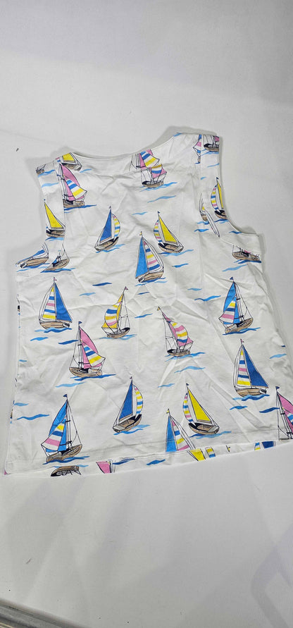 Hobbs London Maddy Sailboat Print Sleeveless Top Size: Xs