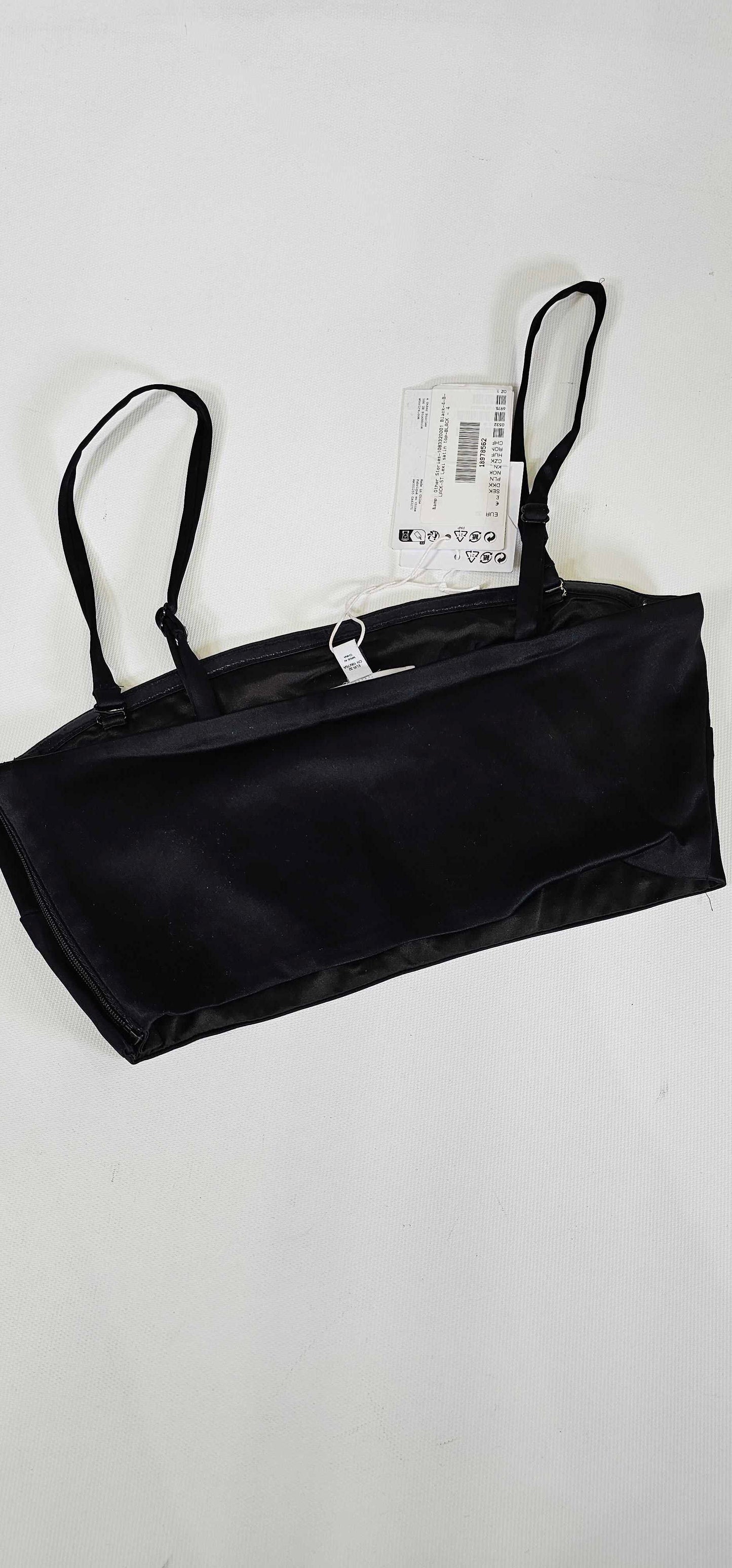 & Other Stories - Black Lexi Satin Top - Black Size: Uk4