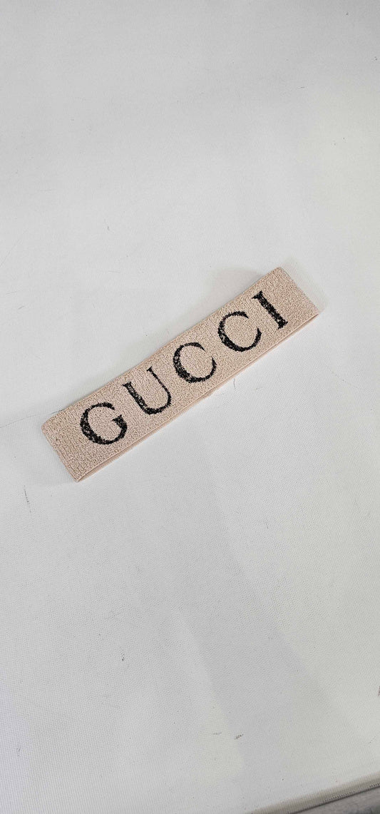 Gucci-491820 3G133 9060-*-White-white Gucci Alphabet Logo Headband-white Size: *