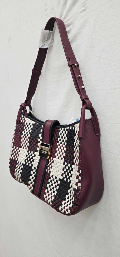Radley - Dark Cherry Grosvenor Remastered Medium Ziptop Shoulder - Red Size: *