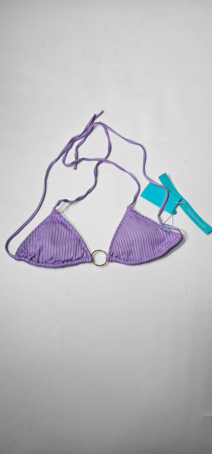 Melissa Odabash - Lavender Miami Ribbed Bikini Top - Purple Size: Uk12