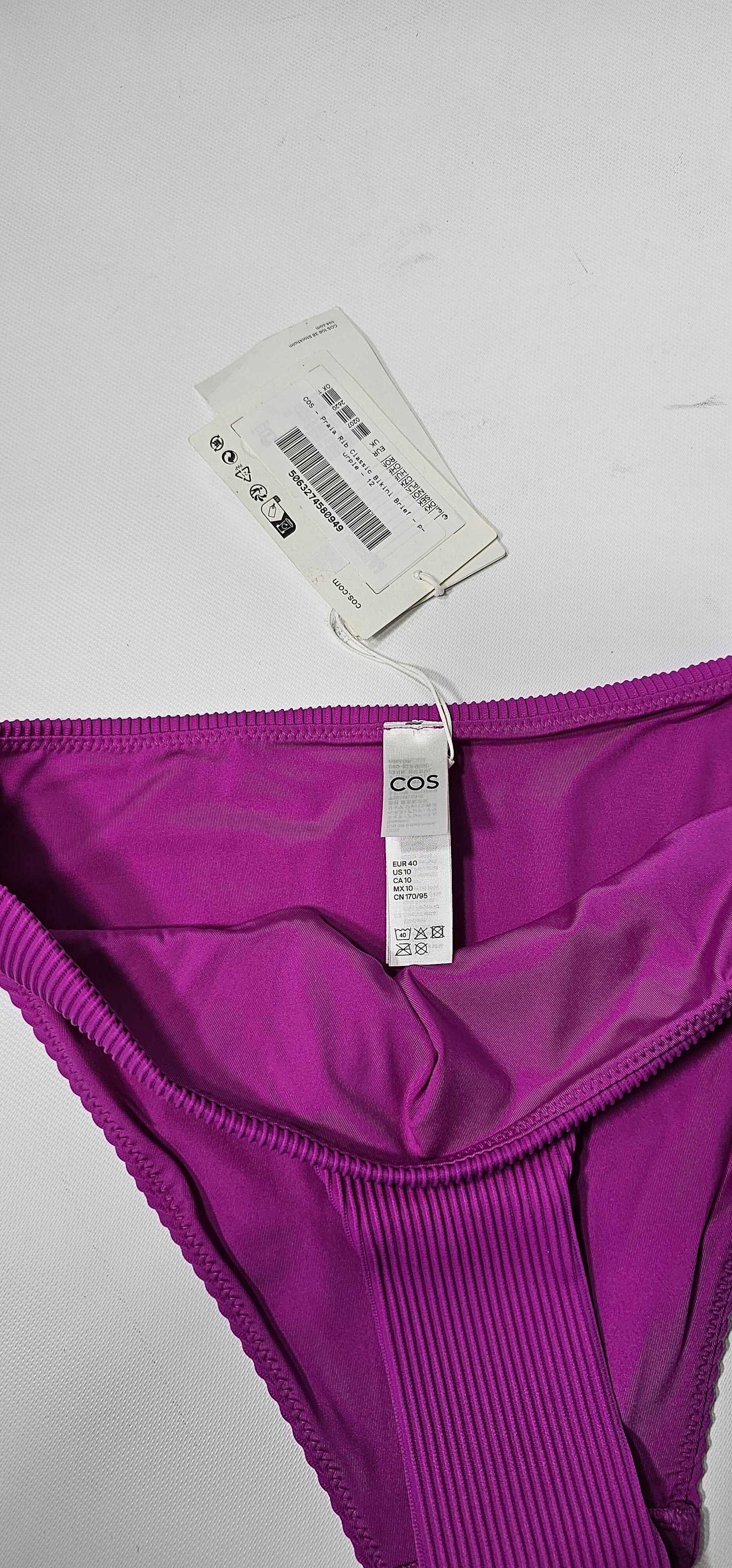 Cos - Praia Rib Classic Bikini Brief - Purple Size: Uk12