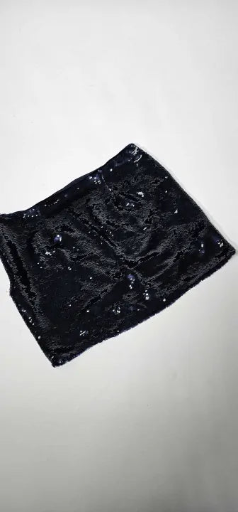 Mango - Blue Sequin Miniskirt - Blue Size: S