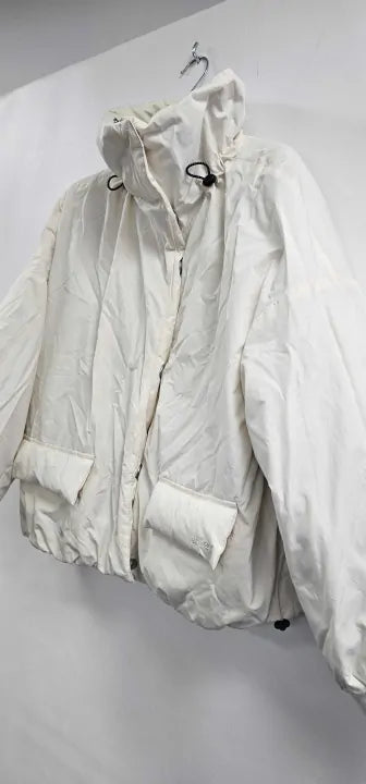 Levi's - Cream Cotton Blend Puffer Jacket - Cream Size: L