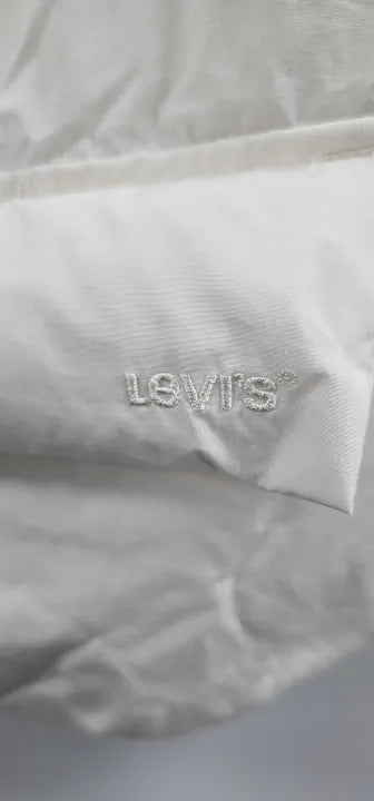 Levi's - Cream Cotton Blend Puffer Jacket - Cream Size: L