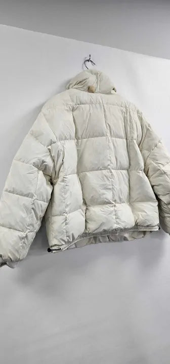 Levi's - Cream Cotton Blend Puffer Jacket - Cream Size: L